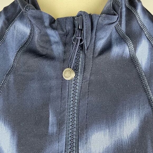 Members Mark Zen active tie dye blue jacket + black compression ankle legging XL - Picture 7 of 16